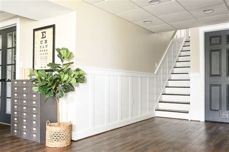 Choosing the right flooring for the basement can be challenging, but with these candidates of basement flooring options can help you. Do It Yourself: Beautiful Staircase Board and Batten | Cheap basement remodel, Basement ...