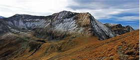 Moldoveanu-Spitze In Fagaras-Bergen, Rumänien Stockbild - Bild von ...