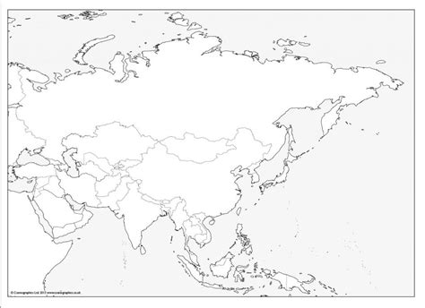 Free Outline Map Of Asia It S Free Cosmographics Ltd Asia Map The