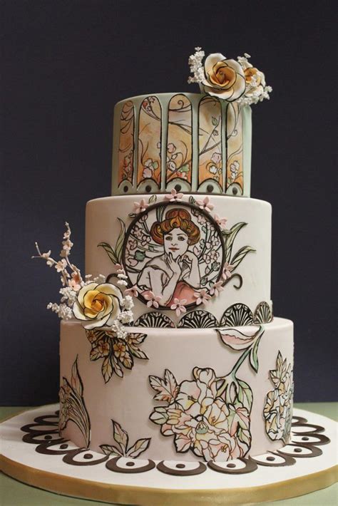 Art Nouveau Wedding Cake Daisy Wedding Cakes Wedding Cake Art