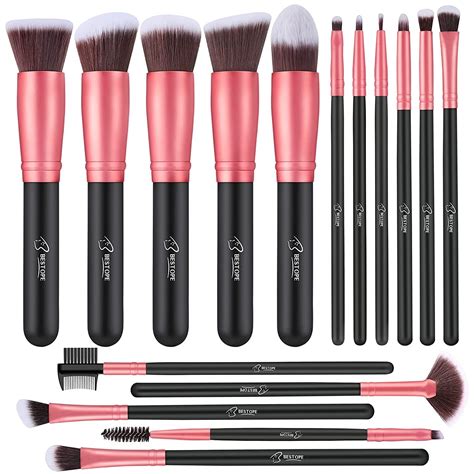 makeup brushes makeup brush set 16 pcs bestope pro premium synthetic foundation