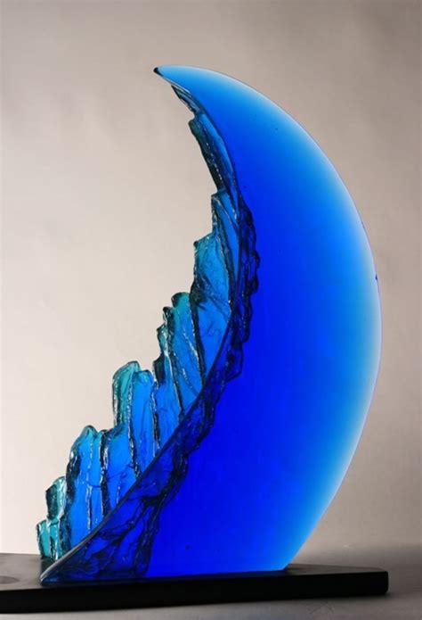 Blue Moon Glass Sculpture By Crispian Heath Pyramid Gallery Glass Sculpture Sculpture