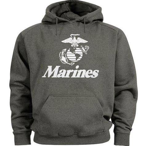 Usmc Hoodie Mens Size Us Marines Hooded Sweatshirt Marine Corps Sweat