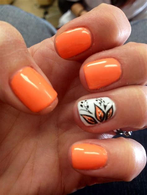 Orange Nail Art Orange Nails Cute Nail Art Designs