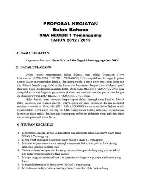 Contoh Laporan Kegiatan Bulan Bahasa Riset