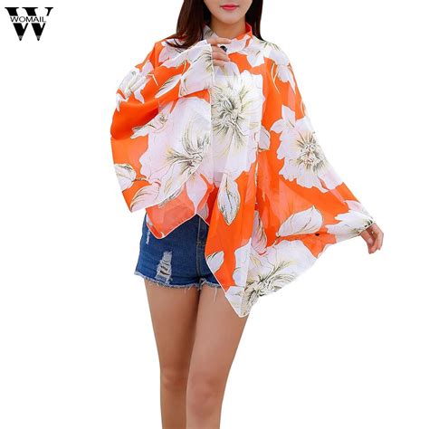 Womail Popular Elegant Women Chiffon Sunscreen Clothes Sun Protection