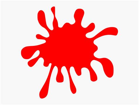 Red Cliparts Splatter Red Color Splash Clipart Hd Png Download Kindpng