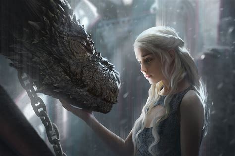 1600x600 Resolution Daenerys Targaryen With Dragon Artwork 1600x600