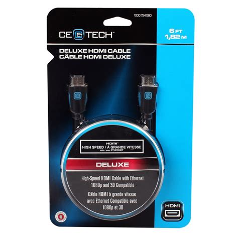 Commercial Electric 6 Feet Deluxe Hdmi Cable The Home Depot Canada
