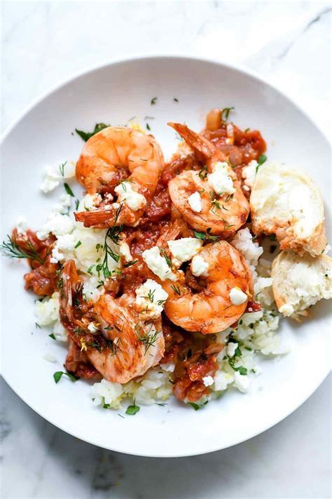 Check spelling or type a new query. SAUCY BAKED GREEK SHRIMP | foodiecrush.com This healthy ...