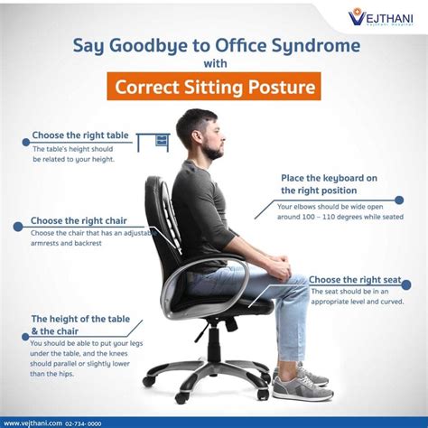 Say Goodbye To Office Syndrome With Correct Sitting Posture Vejthani