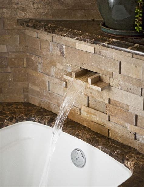 Natural Stone Waterfall Tub Spout Bathroom Faucets