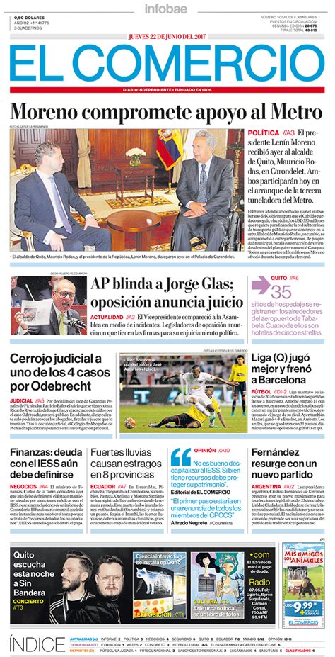 El Comercio Ecuador Jueves 22 De Junio De 2017 Infobae