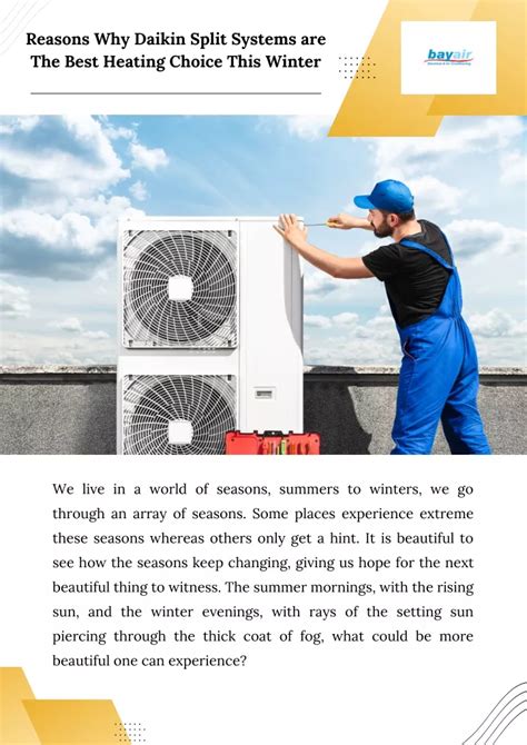 PPT Reasons Why Daikin Split Systems Are The Best Heating Choice This