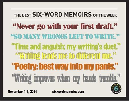 Six Word Memoirs Home Six Word Memoirs Memoir Writing Six Words