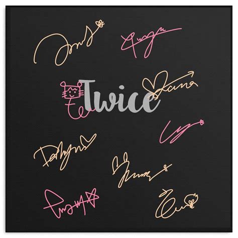 Twice Autograph Papel De Parede Kpop Kpop K Pop