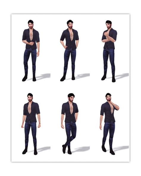 Male Modeling Poses Set 1 At Katverse Sims 4 Updates
