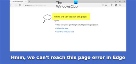Fix We Cant Reach This Page Error In Microsoft Edge