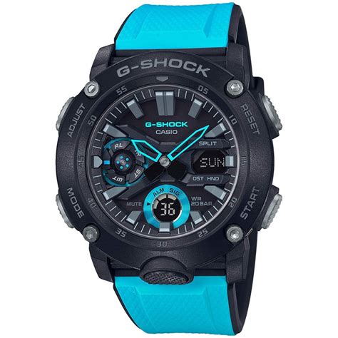 Our digital watches withstand nearly any adventure you can think of with features such as water resistance up to 200 meters, shock proof, and more. Casio G-Shock GA-2000-1A2JF | Sakurawatches.com