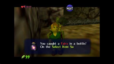 How To Put Fairy In A Bottle Zelda Ocarina Of Time Youtube
