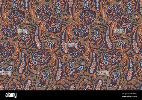 Seamless Traditional Indian Motif Paisley Pattern Stock Photo Alamy