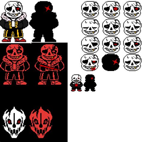 Pixilart Fell Sans Sprite Sheet By Sozumi