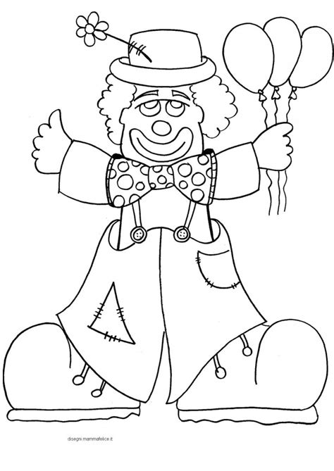 Stampa online o scarica gratuitamente! Disegno da colorare sul Carnevale: il pagliaccio | Disegni ...