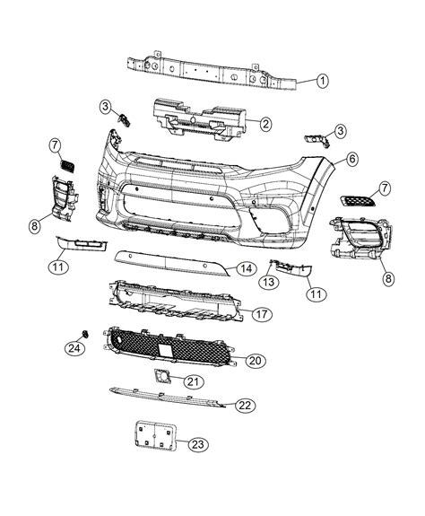 Front End Jeep Grand Cherokee Parts Diagram Heat Exchanger Spare Parts