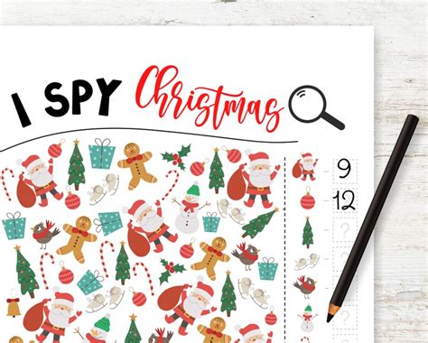 I Spy Christmas Printable Christmas Games For Kids Games For Families