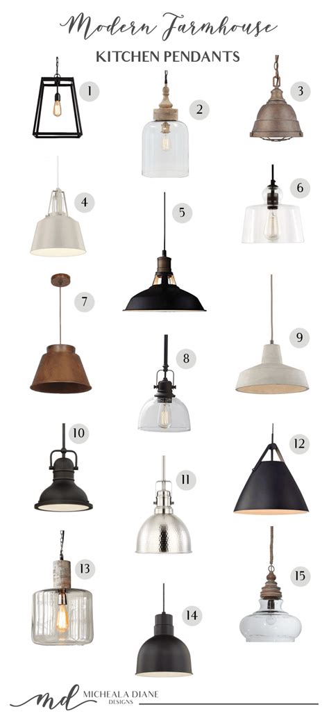 Modern Farmhouse Kitchen Pendants Micheala Diane Designs