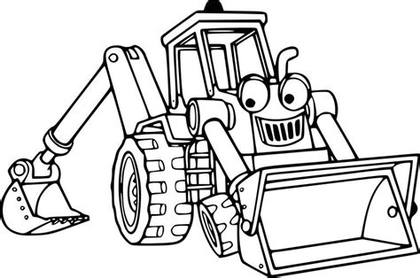 Coloriage Tractopelle à Imprimer Dessin De Tracteur A Imprimer