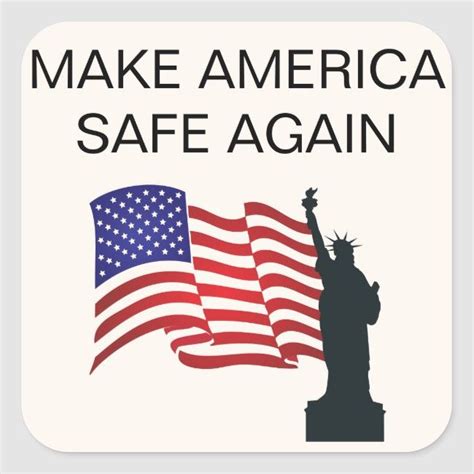 Make America Safe Again Square Sticker Custom Holiday