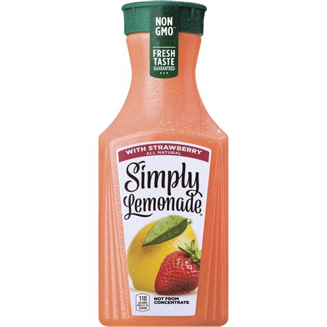 Simply Lemonade With Strawberry All Natural Non Gmo 52 Fl Oz