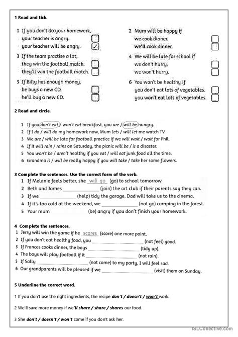 First Conditional English Esl Worksheets Pdf And Doc