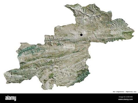 Shape Of Ghor Province Of Afghanistan With Its Capital Isolated On