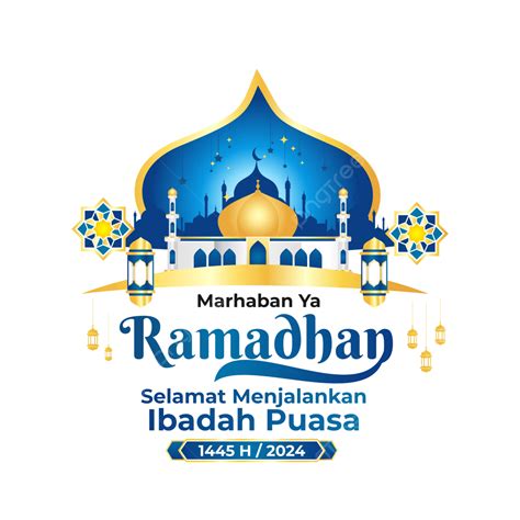 Greeting Card Marhaban Ya Ramadhan 2024 With Luxury Various Decorations