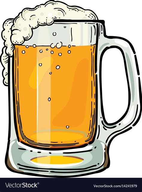 Cartoon Image Beer In Glass Royalty Free Vector Image