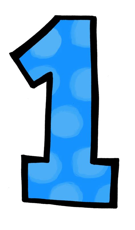 Blue Number 1 Clip Art Clipart Best