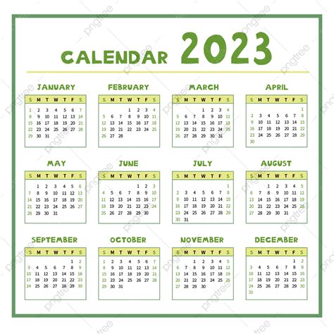 2023 Calendar Planner Vector Png Images 2023 Cartoon Calendar 2023