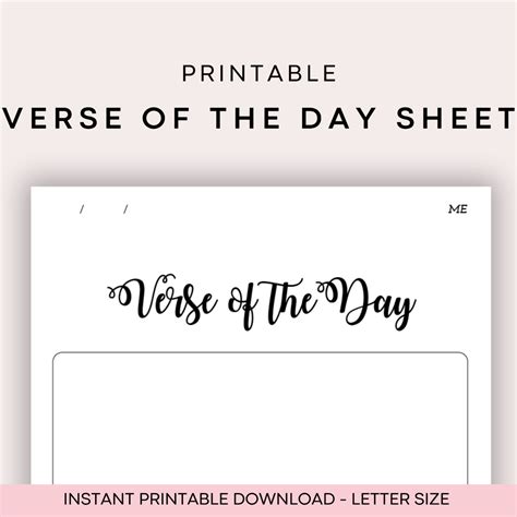 Printable Verse of the Day Worksheet iPad Goodnotes - Etsy | Printable