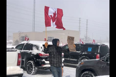 Orillia Couple Joins Protest Over Pandemic Mandates 4 Photos