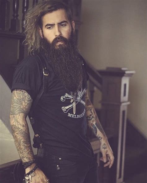 Trig Perez Full Thick Long Black Beard Mustache Beards Bearded Man Men Mens Style Fashion