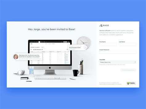 Base Crm Sign Up Screen By Rachel Mitrano For Base On Dribbble