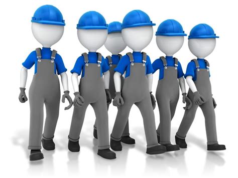 Construction Crew Walking Great Powerpoint Clipart For Presentations