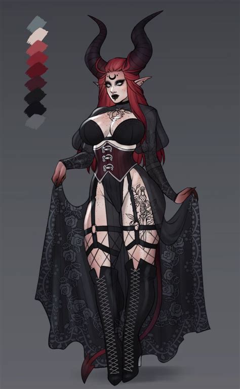 Goth Demoness CLOSED By Akira Raikou On DeviantArt Fantasy Art Women