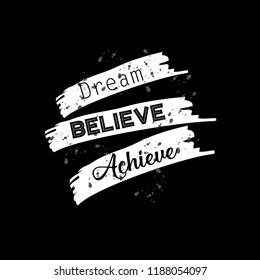Dream Believe Achieve Motivational Quote Stock Vector Royalty Free
