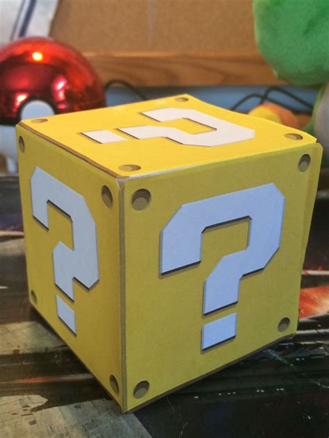 Mario Mystery Block Made Out Of Paper Everyday Write Down Something