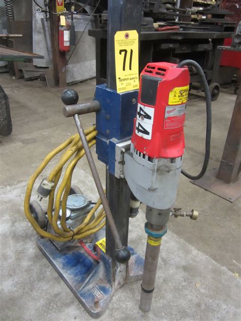 Milwaukee Model 4096 Core Drill With Stand And Vacuum Pump