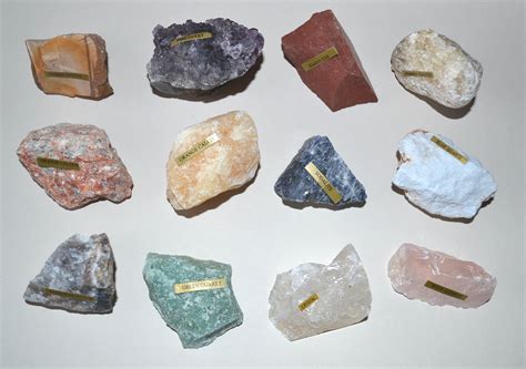 Natural Gemstone Crystals Set Of 12 Boxed Mystic Wish