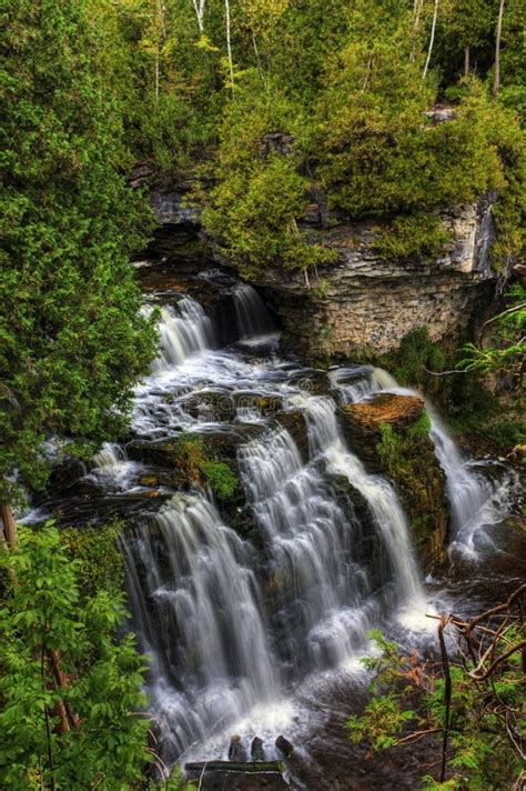 Vertical Of Jones Falls In Ontario Canada Stock Image Image Of